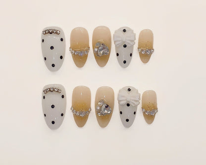 [Salon-Selected] Handmade Gel Nail Tips | RIBBON - 011