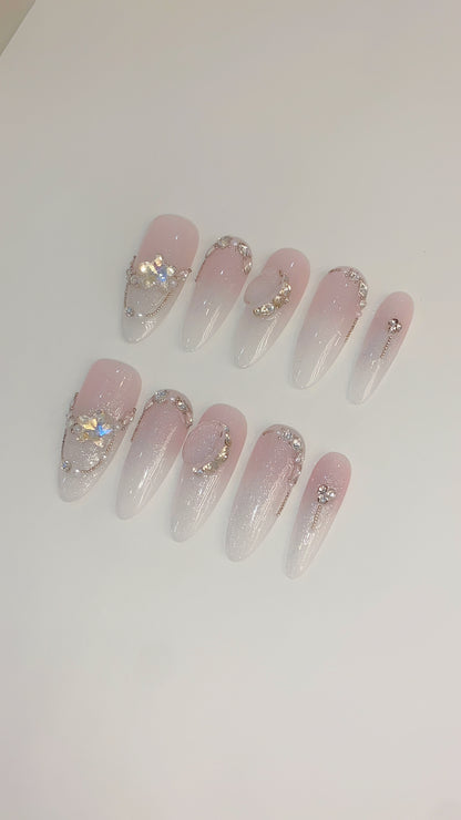 ローズパールグラデーションネイル