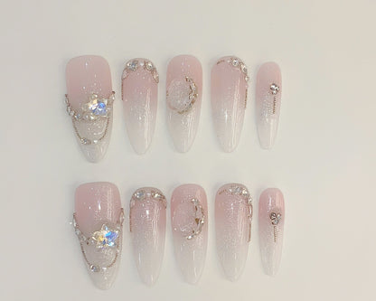 ローズパールグラデーションネイル