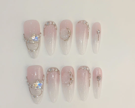 ローズパールグラデーションネイル