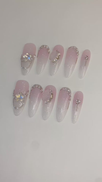 ローズパールグラデーションネイル