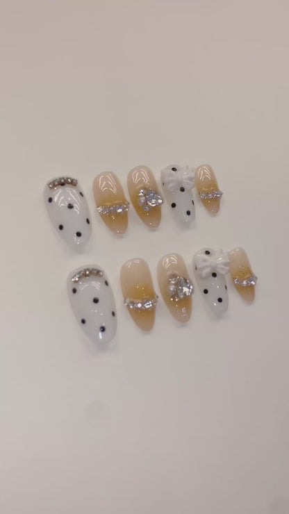 [Salon-Selected] Handmade Gel Nail Tips | RIBBON - 011